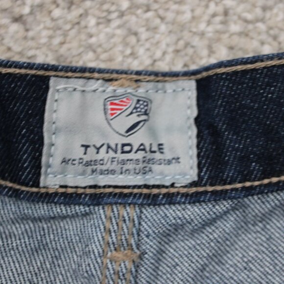 Tyndale FR Jeans Mens 35x34 Blue 5-Pocket FRMC FLF 800 Flame Resistant Workwear - Picture 10 of 16